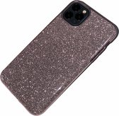 Apple iPhone 7 / 8 / SE - Silicone glitter hoesje Lauren roze - Geschikt voor