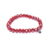 Biba crystal kralenarmband rood - Maat 18 - 1076 - Sieraden sjoppie