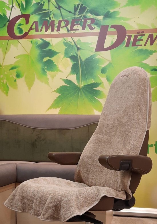 Motorhome, Camper Van en Bestelwagen 'The Cape' Beige Zware kwaliteit Badstof Universeel model voor cabinezetels met geïntegreerde gordel van Travelchair — afbeelding 2