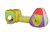 Speeltent met Ballenbak - Ballenbak - Speeltent - Speelhuis -  Incl. 200 stuks Ballenbak Ballen - Speelgoed Tent - Speeltent met Tunnel