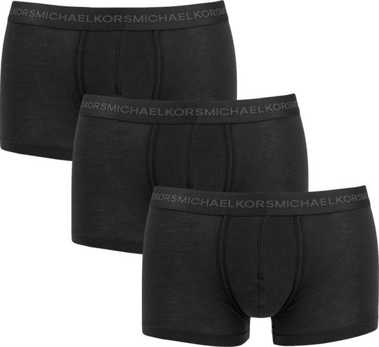 Michael Kors 3P supima boxers basic zwart - S