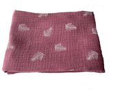 Hydrofiele Doek Vintage Roze Veertjes 70 x 70 cm
