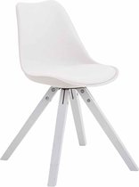 Liv's Harahella Eetkamerstoel - Modern - Wit - Hout - 47,5 cm x 55,5 cm x 83 cm