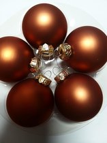 Kerstballen - 20 stuks - 5 cm - mat en glans - koper