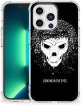 Stevige Bumper Hoesje iPhone 13 Pro Max Smartphone hoesje met doorzichtige rand Skull Hair