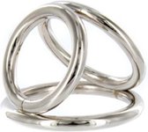 Master Series Triangel cockring en ballenring - large