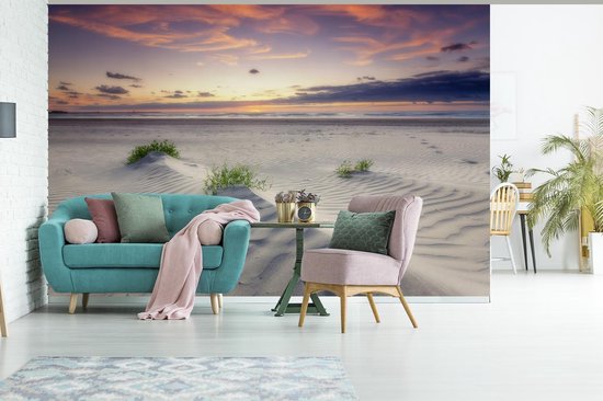 Papier peint Papier peint photo en vinyle - Coucher de soleil dans un paysage aux Nederland largeur 360 cm x hauteur 240 cm - Tirage photo sur papier peint (disponible en 7 tailles)