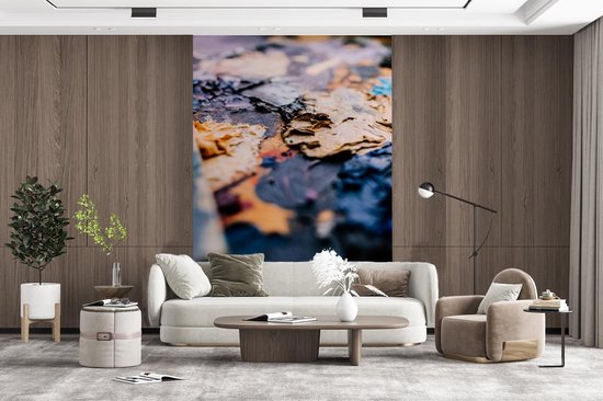 Behang - Fotobehang Afgebladerde Olieverf - Breedte 180 cm x hoogte 280 cm