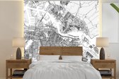 Behang - Fotobehang Stadskaart Amsterdam - Breedte 260 cm x hoogte 260 cm - Plattegrond