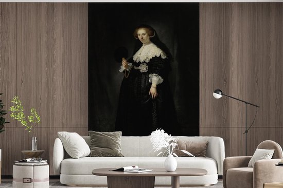 Fond d' écran - Papier peint photo - Le mariage Oopjen Coppit - Peinture par Rembrandt van Rijn - Largeur 140 cm x hauteur 220 cm