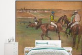 Behang - Fotobehang Race Horses - Schilderij van Edgar Degas - Breedte 375 cm x hoogte 300 cm