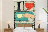 Behang - Fotobehang Koffie - Quotes - Vintage - Spreuken - I love coffee - Breedte 180 cm x hoogte 280 cm