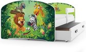 Kinderbed met Opbergruimte 80x160 - Jungle bed - TÜV getest