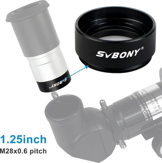 Svbony 1.25 Barlow Lens 0.5X Focal reducer Barlow Lens