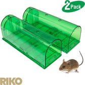 RIKO - Diervriendelijke Muizenval - 2 stuks - Muizenverjager - Voor Binnen en Buiten