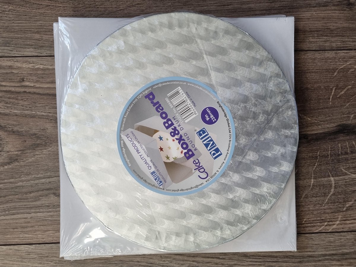 PME Cake Box & Round Cake Board (9 inch ) 23x23x15 cm