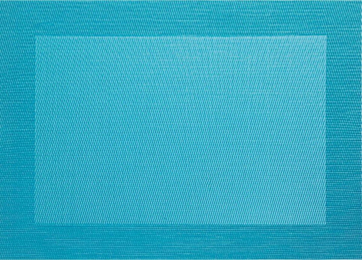 ASA Selection Geweven Rand Placemat - 33 x 46 cm - Turquoise