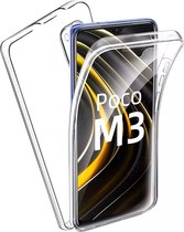 Xiaomi Poco M3 Hoesje en Screenprotector in 1 - Xiaomi Poco M3 Case 360 graden Transparant