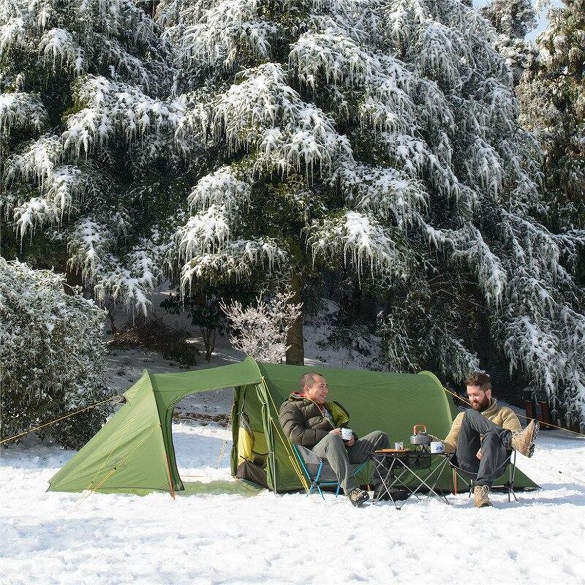 LORIOTH® Kampeertent Outdoor - Kamperen Tent - Tent 2 personen - Camping Tent - Draagbare Tent - Groen