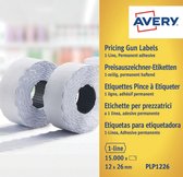 Prijstangetiketten Avery permanent 26x12mm wit 10 rol in doos