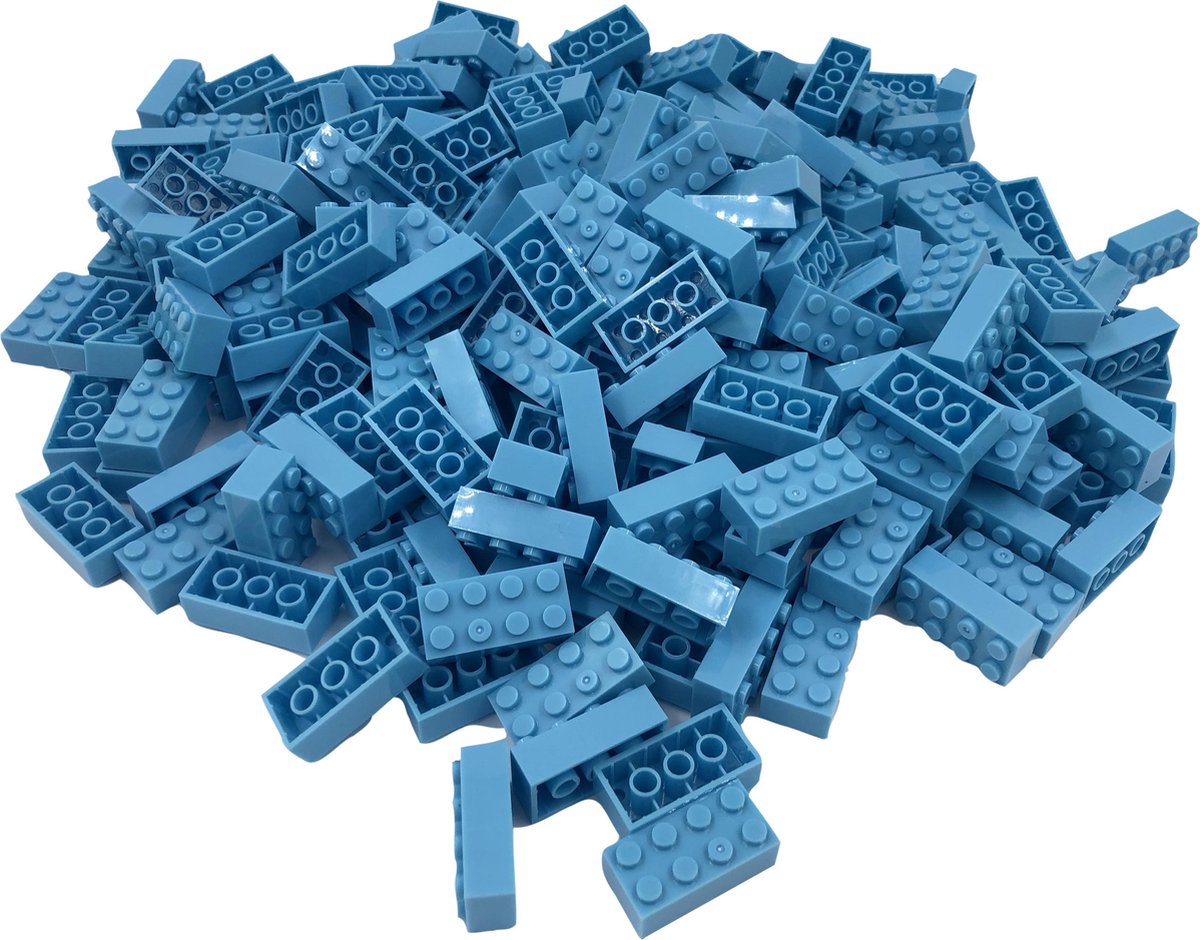 100 Bouwstenen 2x4 | Lichtblauw | compatibel met Lego | SmallBricks