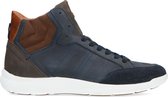 No Stress - Heren - Donkerblauwe nubuck hoge sneakers - Maat 43