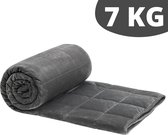 Kamyra® Zachte Verzwaringsdeken 7kg - Zwaar Deken - Betere nachtrust & Vermindert stress - 150x200cm - Grijs