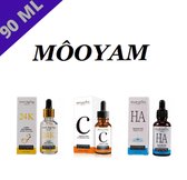 MÔOYAM Serum Pakket - Vitamine C Serum - Hydrating Serum - 24K Gold Serum - Facial serum - Gezichtsserum - Anti Rimple - Huid Herstellend - Anti Aging - 90ML - Met Gratis Masker Samples