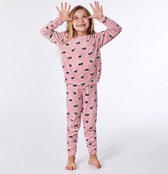 Woody pyjama meisjes - wasbeer - print - 212-1-PDL-V/929 - maat 92