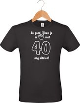 mijncadeautje - T-shirt unisex - zwart - Zo goed kun je er uitzien met  40 jaar - maat XXL