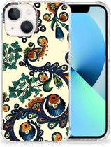 Telefoontas iPhone 13 Shockproof Case met doorzichtige rand Barok Flower