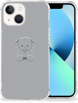 Telefoonhoesje  iPhone 13 TPU Case met transparante rand Baby Olifant