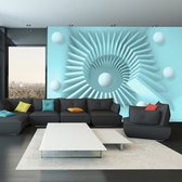 Zelfklevend fotobehang - Blauwe doolhof, 8 maten, premium print
