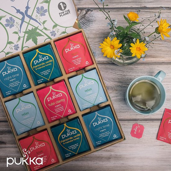 Pukka Kruidenthee - Thee - Relax Selectie Cadeaubox - 45 theezakjes - 9 smaken - Geschenkverpakking - Pukka