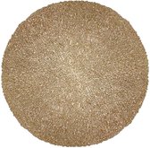 4 X Placemat Coral Gold - Elegant - Goud Rond - Feestelijk - Chique - Dagelijks - Kerst Tafel - HITTEBESTENDIG - 38 cm