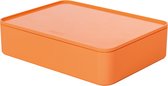 HAN HA-1110-81 Smart-organiser Allison Box Met Binnenschaal En Deksel Abrikoo Oranje, Stapelbaar