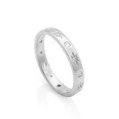 Schitterende Zilveren Galaxy Ring 15,75 mm.