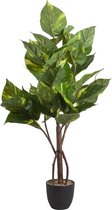 Passion for Deco Kunstplant Kunstplanten - Kunstplantjes - Dieffenbachia Kamerplant Groen - Variegata - Nepplanten voor binnen - Alle seizoenen - 84 cm hoog