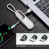 TradeNess 3 IN 1 CHARGER Wit - Magnetische Intrekbare Oplaad Kabel - Korte Kabel - 35cm - Snellader - Apple Lightning / USB-C / Micro USB – Magneet Oplader – 2.4A Fast Charge Outpu