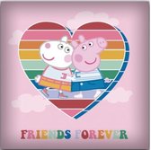 Peppa Pig Kussen Friends Forever 40 X 40 Cm Polyester Roze/wit