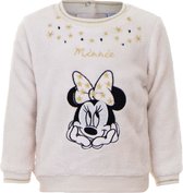 Disney Minnie Mouse sweater - Baby - Coral Fleece -  Off-white/Goud - Maat 62/68 (6 maanden / 67 cm)