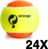 Quick Q-Tennisbal Stage 2 - 24 stuks Geel-Oranje in handig rugtasje