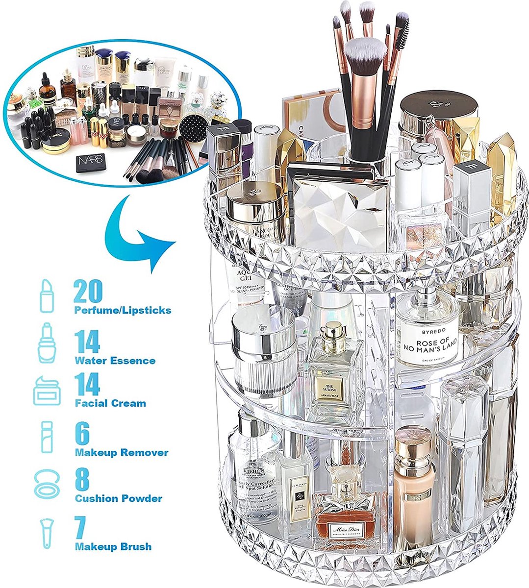 JHR GOODS Make-up Organizer van Merkloos / Sans marque — cadeau in Verzorging - foto 5