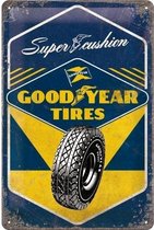 3D metalen wandbord "Good Year Tires" 20x30cm