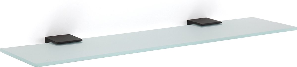 VDN Stainless Planchet - Planchet badkamer - Zwart - Wandplank - Glas - RVS - Hangend