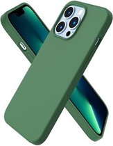 High Quality Silicone Hoesje iPhone 13 Pro - Groen