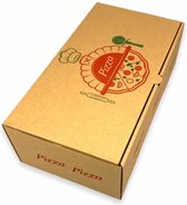 100 Stuks x Pizzadoos - Golfkarton Calzone Bruin 30x16x10cm - Pizza Box - Calzone - Pizzadozen - Calzone Box