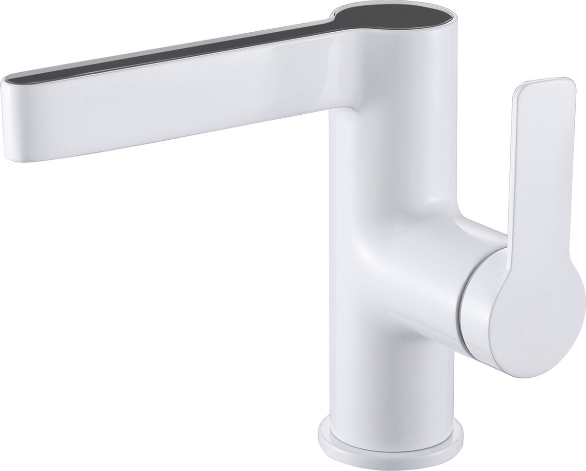 Mawialux digitale wastafelkraan - Rond - Glans wit - ML-DIG03GW