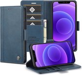 GSMNed – Hoogwaardig Hoesje iPhone XS Max Blauw – Luxe Leren Pu Hoesje – 3 pasjes houder – Design – magnetische sluiting