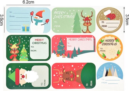 Kerst Stickers - Cadeauversiering - Cadeaulabels - Kado naam tags - Etiketten  Kerstmis... | bol